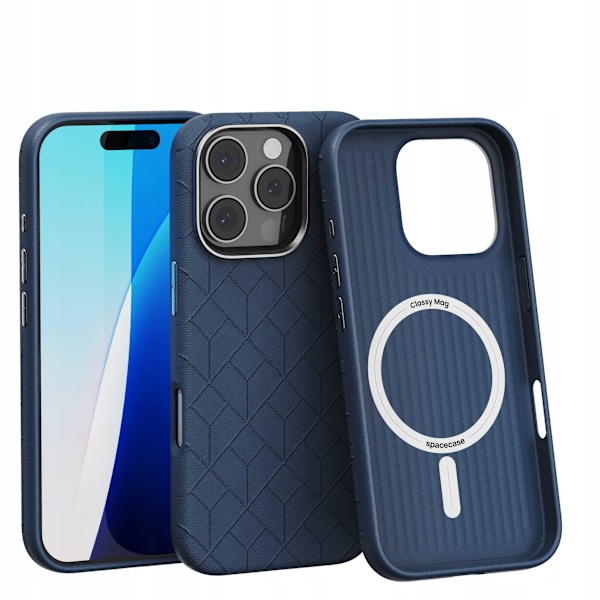 Rymdfodral För Iphone 16 Pro Classy Mag Mörkblåt