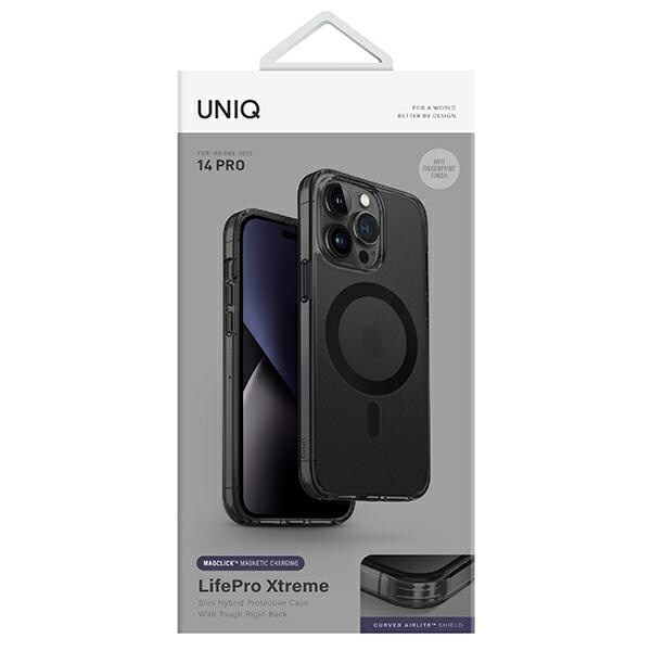 UNIQ LifePro Xtreme iPhone 14 Pro 6.1-deksel Magclick Last ned Grey/Frost Smoke