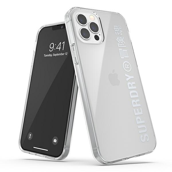SuperDry Snap iPhone 12/12 Pro Clear Case e sølv/sølv 42591