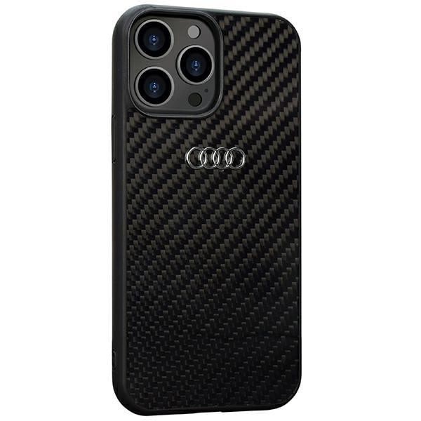 AUDI CARBON FIBER COVER TIL IPHONE 13 PRO MAX - SORT