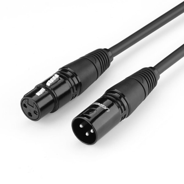 Ugrønn skjøtekabel lydkabel mikrofonkabel XLR (hunn) - XLR (hann) mikrofon 3 m (AV130)