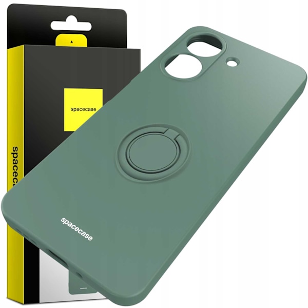 Spacecase Silikon Ringfodral För Xiaomi Redmi 13C 4G / Poco C65 Mörkgrön