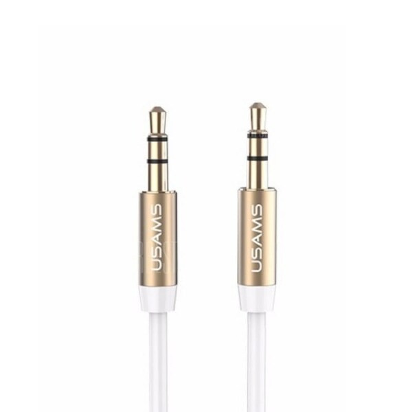 USAMS Audio jack-adapter 3,5 m - 3,5 m 1 m vit/vit YP102 (YP-01)