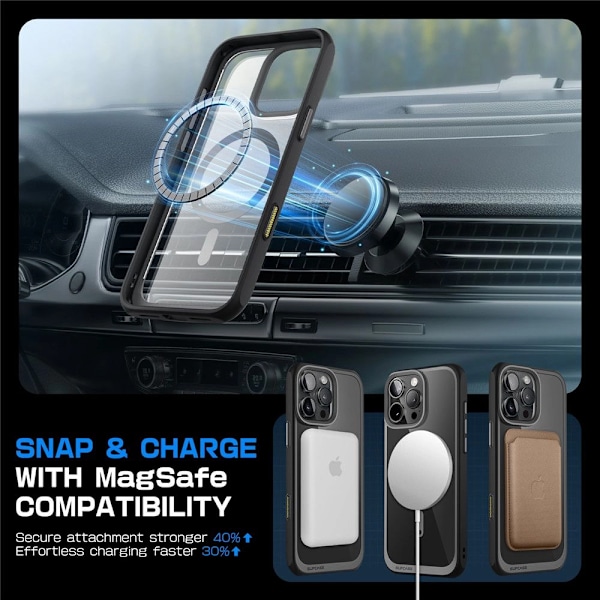 SUPCASE UB MAG ETUI MED MAGSAFE TIL IPHONE 16 PRO - SORT
