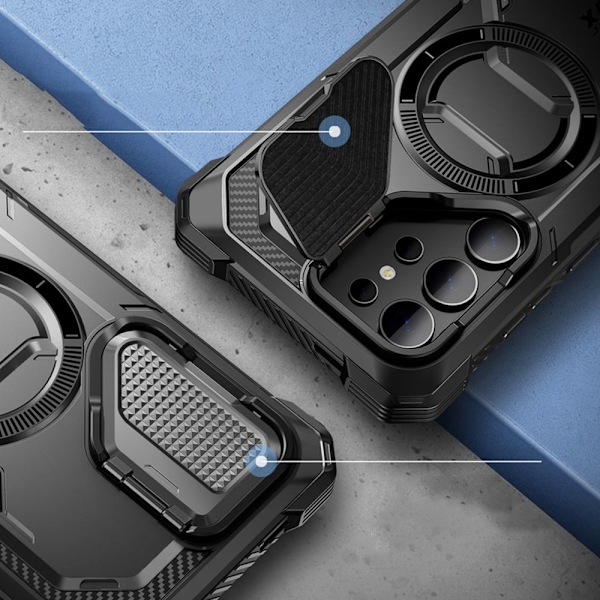 IBLSN ARMORBOX MAG SUPCASE MED MAGSAFE TIL SAMSUNG GALAXY S24 ULTRA - SORT