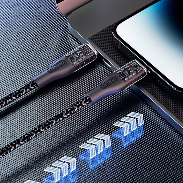 Hurtigladekabel 120W 1m USB-C - USB-C Dudao L22C - grå