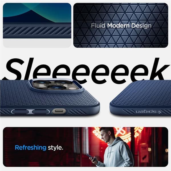 SPIGEN LIQUID AIR IPHONE 14 PRO NAVY BLÅ