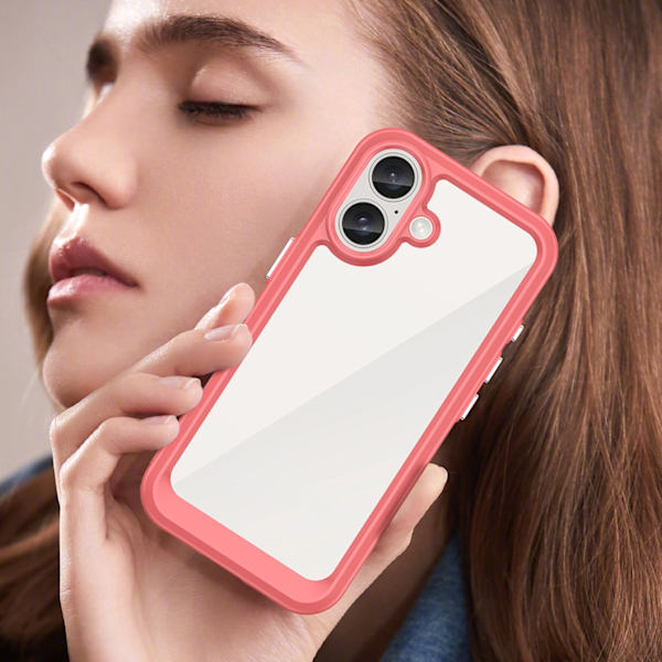 OUTER SPACE CASE MED GELÉRAMME TIL IPHONE 16 PLUS - RØD