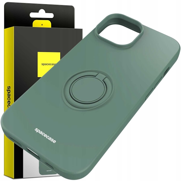 Spacecase Silikon Ringfodral Till Iphone 15 Case Green