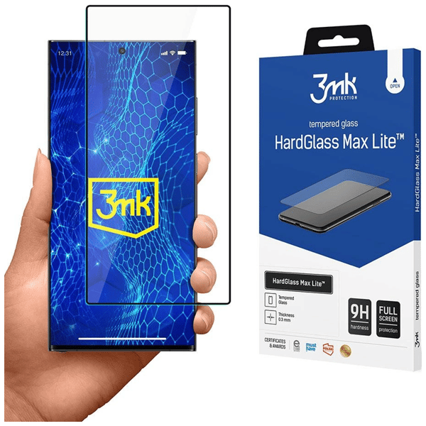9H 3MK HARDGLASS MAX LITE GLAS TIL SAMSUNG GALAXY S24 ULTRA