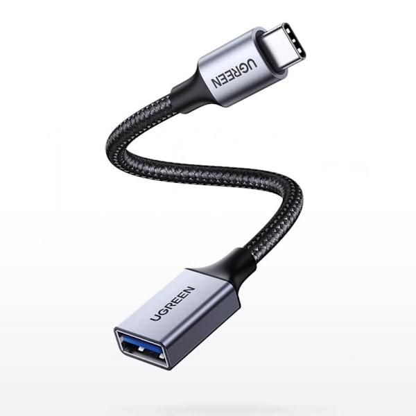 Ugreen OTG-adapterkabel USB-C (hann) - USB-A (hunn) 5 Gb/s 0,15 m svart (US378)