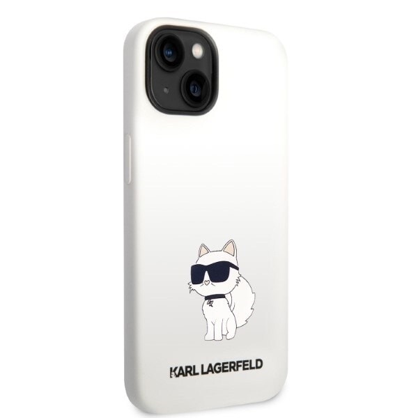 KARL LAGERFELD SILIKONE CHOUPETTE ETUI TIL IPHONE 14 PLUS - HVID