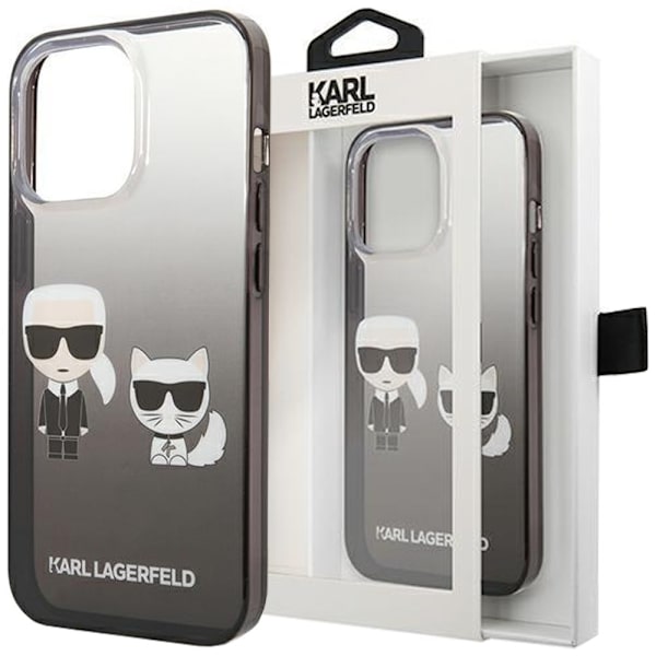 KARL LAGERFELD GRADIENT IKONIK KARL&CHOUPETTE ETUI TIL IPHONE 13 PRO / IPHONE 13 - SORT