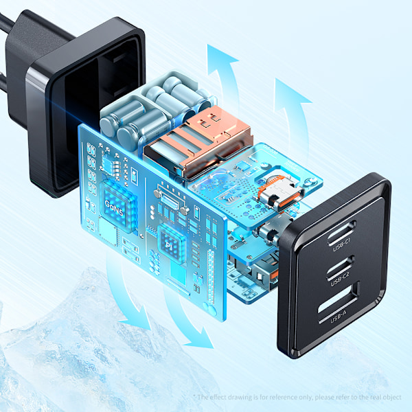 MCDODO SNABBLADDARE STRÖMFÖRSÖRJNING CUBE 3X USB-C PD USB-A GAN 67W