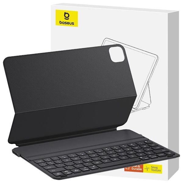 Baseus Brilliance Series Keyboard Case for iPad Pro 12.9 (2022/2021/2020/2019) + USB-C-kabel - Svart