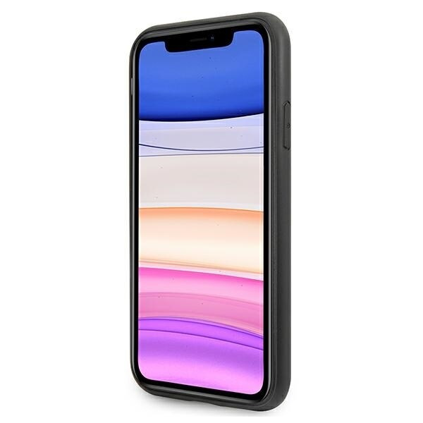 Guess GUHCN61PU4GHBK iPhone 11 6.1" / Xr grå/grå hårdfodral 4G Triangle Collection