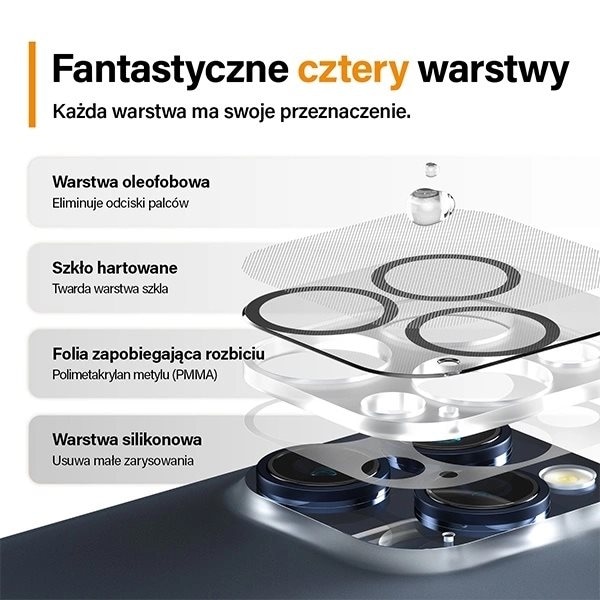 PANZERGLASS PICTURE PERFECT KAMERABESKYTTELSE TIL IPHONE 15 PRO / 15 PRO MAX - MED SORT RAMME