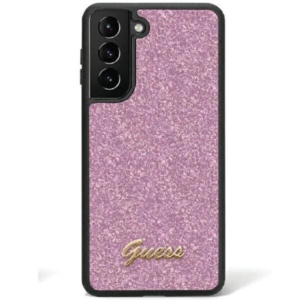 Guess Glitter Script-deksel til Samsung Galaxy S24 - Lilla