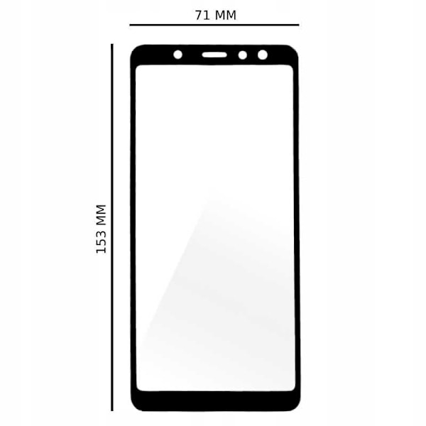 Spacecase 5D Härdat Glas För Samsung Galaxy A7 2018 Fullständig Skydd