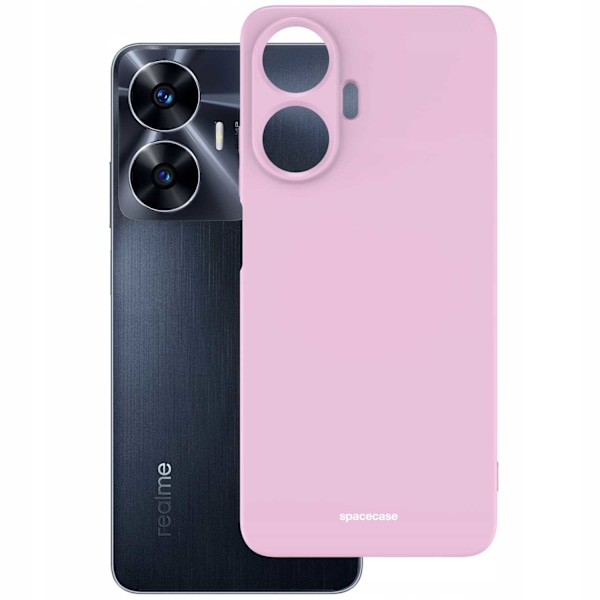 Spacecase Silikonecase För Realme C55 Lilac Pink