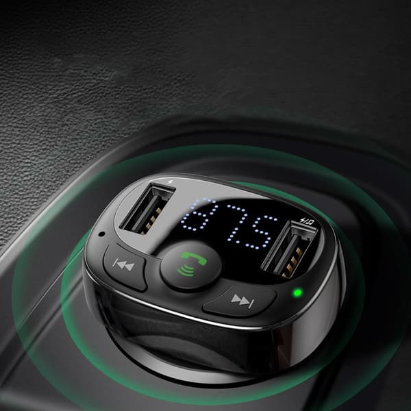 Bluetooth-sender/lader til bil Baseus S-09A (Overseas Edition) - svart
