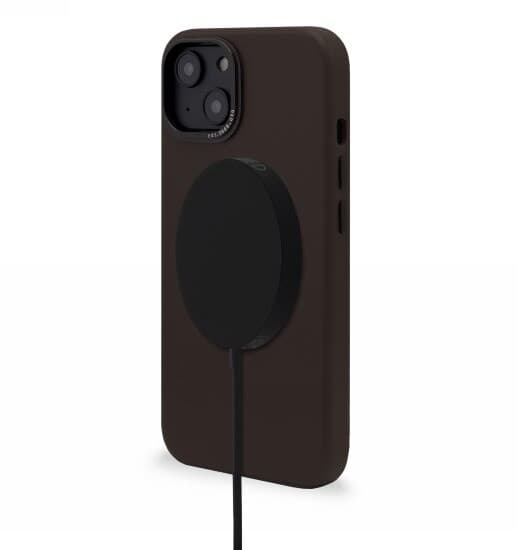 Dekodet - MagSafe-kompatibelt lærdeksel til iPhone 14 Plus (brun)