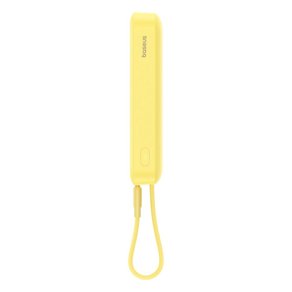 Baseus Magnetic Mini MagSafe 10000mAh 30W strømforsyning med innebygd USB-C-kabel - gul + Baseus Simple Series USB-C - USB-C 60W 0.3