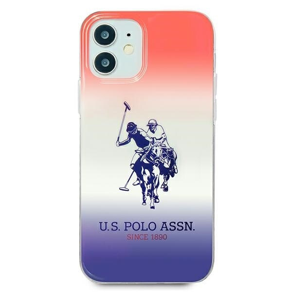 AMERIKANSK SAG POLO ASSN. GRADIENT PATTERN COLLECTION TIL IPHONE 12 MINI - RØD OG BLÅ