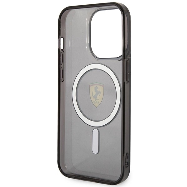 FERRARI TRANSLUCENT MAGSAFE ETUI TIL IPHONE 14 PRO - SORT