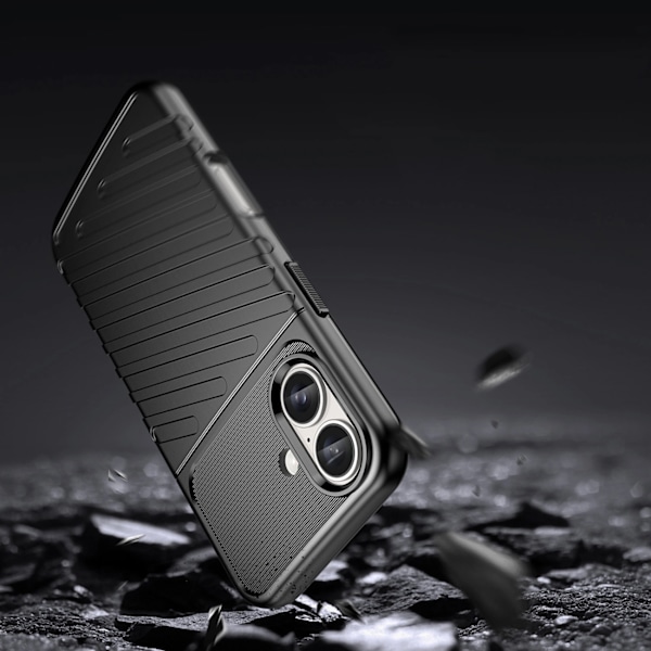 THUNDER CASE SILIKONE ETUI TIL IPHONE 16 - SORT