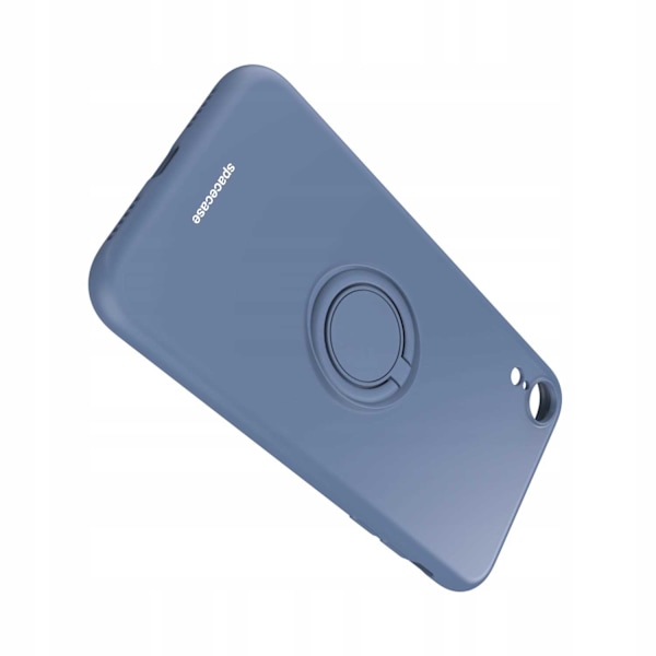 Spacecase Silikonfodral För Iphone Xr Blå Ringskydd