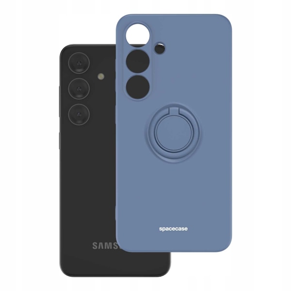 Spacecase Silikonecase Ring För Samsung Galaxy S24 Blue