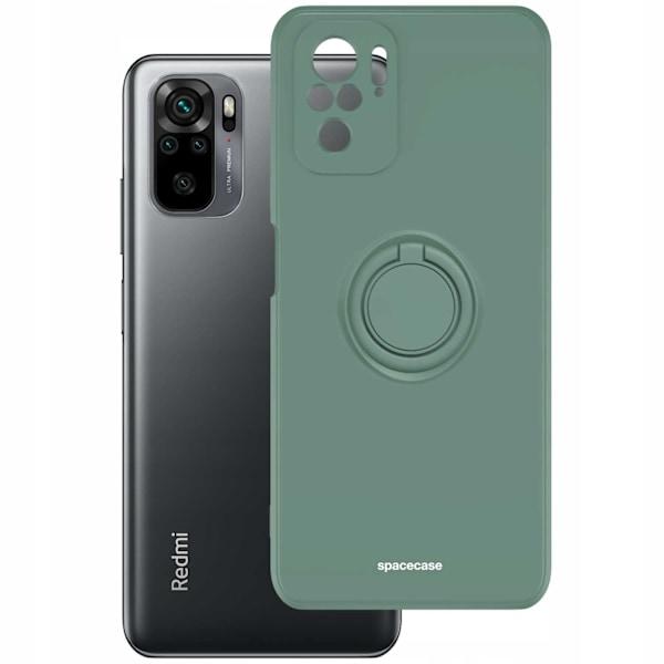 Spacecase Silikonecase Ring För Xiaomi Redmi Note 10 10S Green