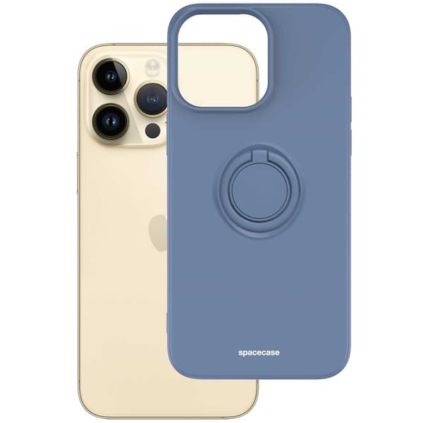 Spacecase Silikon Ring-Fodral För Iphone 14 Pro Max Blåt Skydd