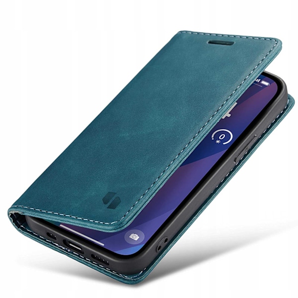 Spacecase Fodral Plånbok Till Iphone 15 Plus Blå Med Ficka