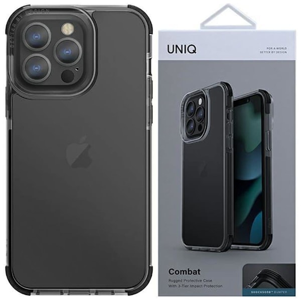 UNIQ Combat iPhone 14 Pro Max 6.7 deksel svart/kullsvart