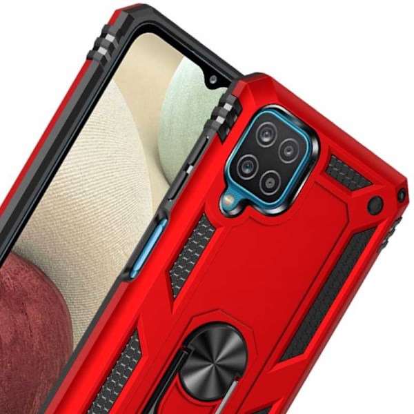 Spacecase Fodral För Samsung Galaxy A12 Ring Nx Röd