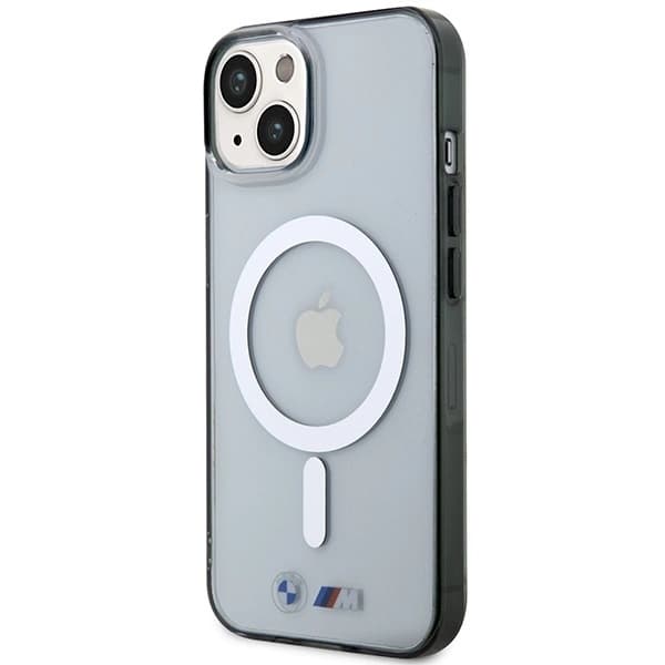 BMW SILVER RING MAGSAFE ETUI TIL IPHONE 14 - GENNEMSIGTIG
