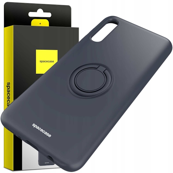 Spacecase Silikonecase Ring För Samsung Galaxy A70 Svart Skydd