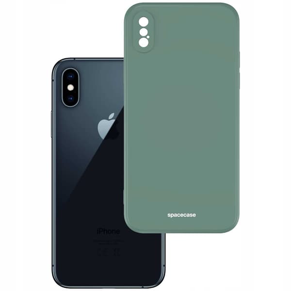 Spacecase Silikonfodral För Iphone Xs Max Mörkgrön