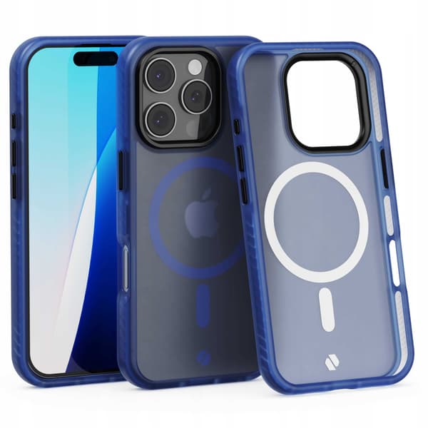 Spacecase Hybrid Case För Iphone 16 Pro För Magsafe Mörkblåt