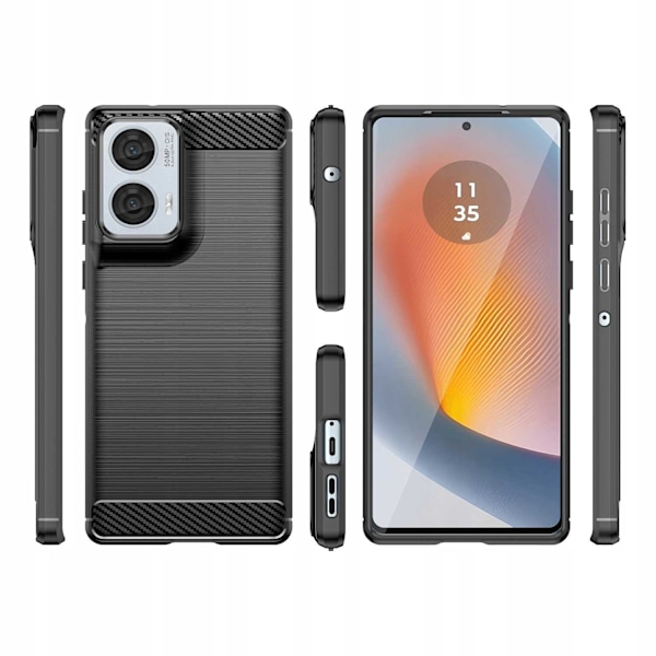 Spacecase Carbon Case Cover För Motorola G85 5G Svart