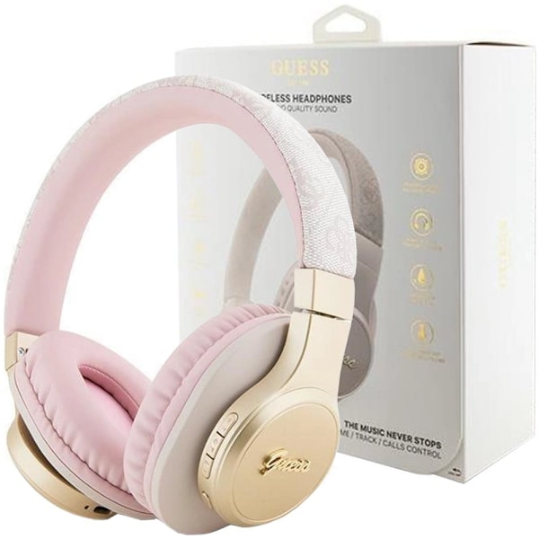 Guess 4G Script Bluetooth on-ear-hodetelefoner - rosa