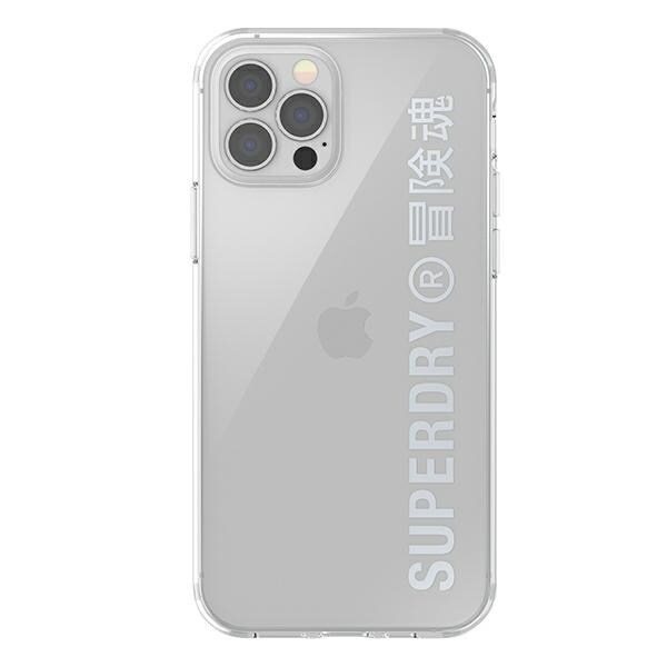 SuperDry Snap iPhone 12/12 Pro Clear Case e sølv/sølv 42591
