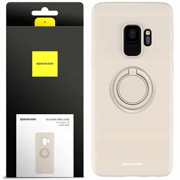 Spacecase Silikonecase Ring Galaxy S9 Bone Phone Cover