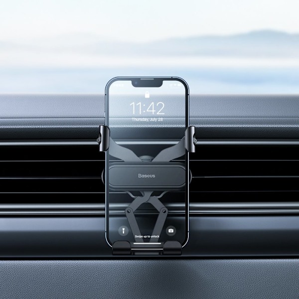BASEUS GRAVITY BILTELEFONHOLDER TIL LUFTUDLUFTNING, SORT