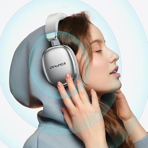 AWEI AT7 Bluetooth on-ear hörlurar svart/svart