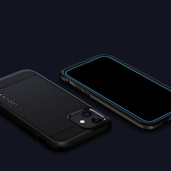 HÆRDET GLAS SPIGEN ALM GLASS FC 2-PACK IPHONE 12/12 PRO SORT