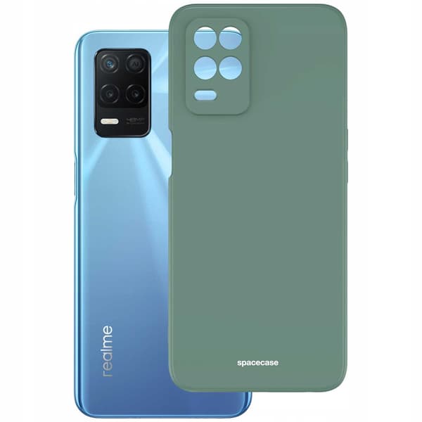 Spacecase Silikonecase För Realme 8 5G Case Grönt Skydd