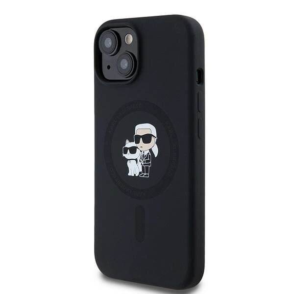 Karl Lagerfeld Silikon Karl&Choupette MagSafe beskyttelsesdeksel for iPhone 15 Plus / 14 Plus - svart